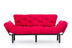 Fucsia | SKU: 859FTN1361 | Canapea extensibilă 3 locuri Nitta Triple, 185x70x85 cm, varianta Fucsia, produs pentru amenajarea locuinței, disponibil online în România la CasaMob