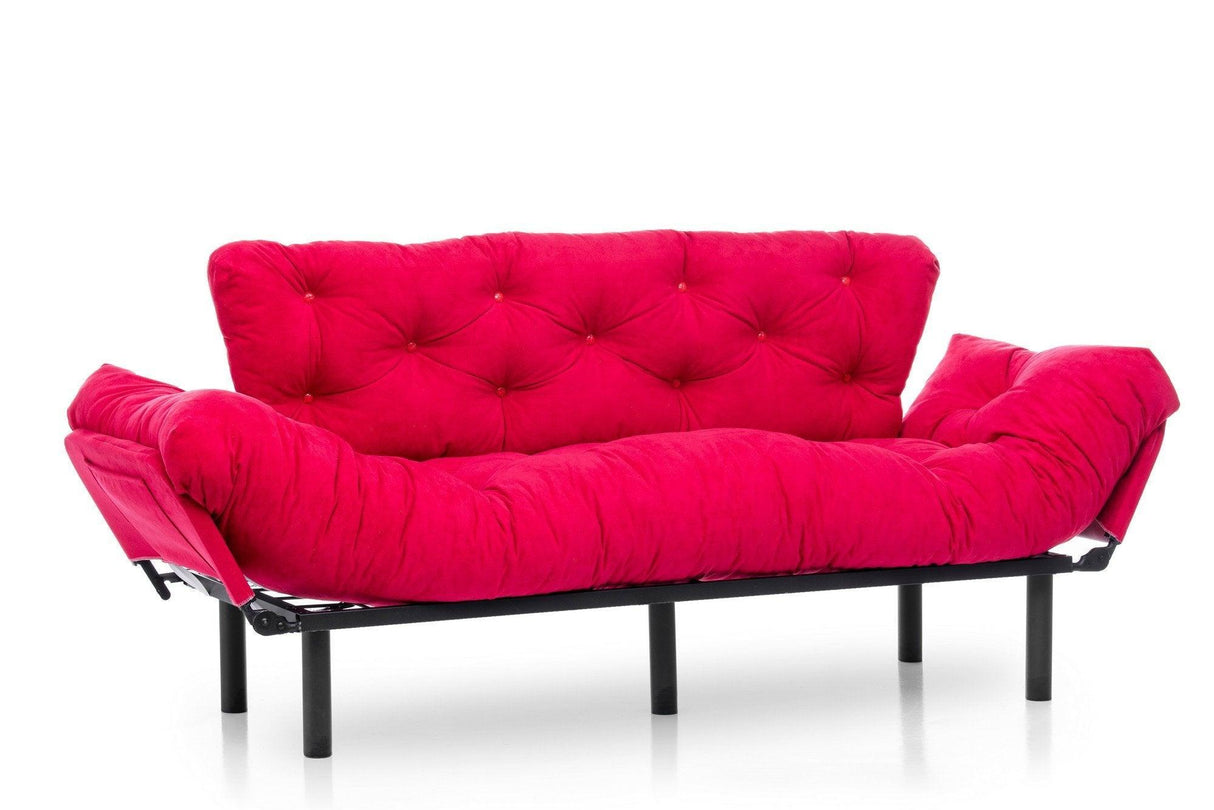 Canapea extensibilă 3 locuri Nitta Triple, Diverse culori, 185x70x85 cm - Fucsia | SKU: 859FTN1361 | Canapea extensibilă 3 locuri Nitta Triple, 185x70x85 cm, varianta Fucsia, produs pentru amenajarea locuinței, disponibil online în România la CasaMob