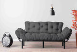 Canapea extensibilă 3 locuri Nitta Triple, Diverse culori, 185x70x85 cm - Gri închis | SKU: 859FTN1362 | Canapea extensibilă 3 locuri Nitta Triple, 185x70x85 cm, varianta Gri închis, produs pentru amenajarea locuinței, disponibil online în România la CasaMob