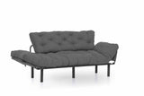 Canapea extensibilă 3 locuri Nitta Triple, Diverse culori, 185x70x85 cm - Gri închis | SKU: 859FTN1362 | Canapea extensibilă 3 locuri Nitta Triple, 185x70x85 cm, varianta Gri închis, produs pentru amenajarea locuinței, disponibil online în România la CasaMob