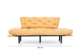 Canapea extensibilă 3 locuri Nitta Triple, Diverse culori, 185x70x85 cm - Muștar | SKU: 859FTN1364 | Canapea extensibilă 3 locuri Nitta Triple, 185x70x85 cm, varianta Muștar, produs pentru amenajarea locuinței, disponibil online în România la CasaMob