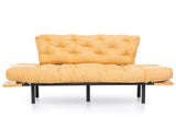 Canapea extensibilă 3 locuri Nitta Triple, Diverse culori, 185x70x85 cm - Muștar | SKU: 859FTN1364 | Canapea extensibilă 3 locuri Nitta Triple, 185x70x85 cm, varianta Muștar, produs pentru amenajarea locuinței, disponibil online în România la CasaMob