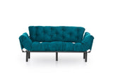 Canapea extensibilă 3 locuri Nitta Triple, Diverse culori, 185x70x85 cm - Verde petrol | SKU: 859FTN1365 | Canapea extensibilă 3 locuri Nitta Triple, 185x70x85 cm, varianta Verde petrol, produs pentru amenajarea locuinței, disponibil online în România la CasaMob