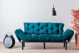 Canapea extensibilă 3 locuri Nitta Triple, Diverse culori, 185x70x85 cm - Verde petrol | SKU: 859FTN1365 | Canapea extensibilă 3 locuri Nitta Triple, 185x70x85 cm, varianta Verde petrol, produs pentru amenajarea locuinței, disponibil online în România la CasaMob