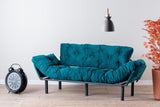 Canapea extensibilă 3 locuri Nitta Triple, Diverse culori, 185x70x85 cm - Verde petrol | SKU: 859FTN1365 | Canapea extensibilă 3 locuri Nitta Triple, 185x70x85 cm, varianta Verde petrol, produs pentru amenajarea locuinței, disponibil online în România la CasaMob