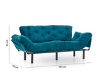 Canapea extensibilă 3 locuri Nitta Triple, Diverse culori, 185x70x85 cm - Verde petrol | SKU: 859FTN1365 | Canapea extensibilă 3 locuri Nitta Triple, 185x70x85 cm, varianta Verde petrol, produs pentru amenajarea locuinței, disponibil online în România la CasaMob