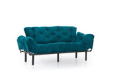 Canapea extensibilă 3 locuri Nitta Triple, Diverse culori, 185x70x85 cm - Verde petrol | SKU: 859FTN1365 | Canapea extensibilă 3 locuri Nitta Triple, 185x70x85 cm, varianta Verde petrol, produs pentru amenajarea locuinței, disponibil online în România la CasaMob