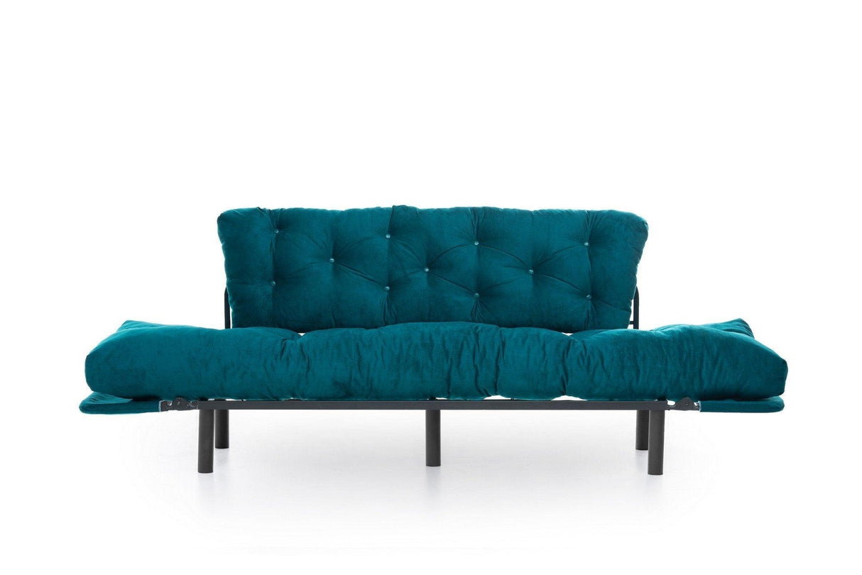 Canapea extensibilă 3 locuri Nitta Triple, Diverse culori, 185x70x85 cm - Verde petrol | SKU: 859FTN1365 | Canapea extensibilă 3 locuri Nitta Triple, 185x70x85 cm, varianta Verde petrol, produs pentru amenajarea locuinței, disponibil online în România la CasaMob