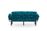 Canapea extensibilă 3 locuri Nitta Triple, Diverse culori, 185x70x85 cm - Verde petrol | SKU: 859FTN1365 | Canapea extensibilă 3 locuri Nitta Triple, 185x70x85 cm, varianta Verde petrol, produs pentru amenajarea locuinței, disponibil online în România la CasaMob