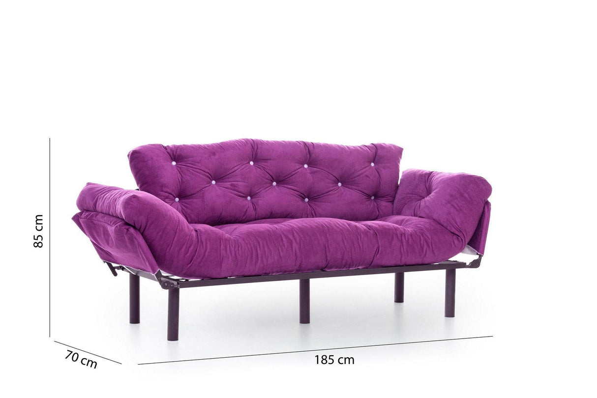 Canapea extensibilă 3 locuri Nitta Triple, Diverse culori, 185x70x85 cm - Mov | SKU: 859FTN1366 | Canapea extensibilă 3 locuri Nitta Triple, 185x70x85 cm, varianta Mov, produs pentru amenajarea locuinței, disponibil online în România la CasaMob