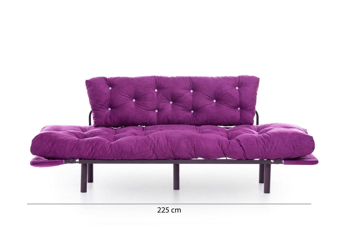 Canapea extensibilă 3 locuri Nitta Triple, Diverse culori, 185x70x85 cm - Mov | SKU: 859FTN1366 | Canapea extensibilă 3 locuri Nitta Triple, 185x70x85 cm, varianta Mov, produs pentru amenajarea locuinței, disponibil online în România la CasaMob
