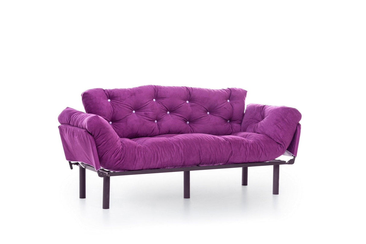 Canapea extensibilă 3 locuri Nitta Triple, Diverse culori, 185x70x85 cm - Mov | SKU: 859FTN1366 | Canapea extensibilă 3 locuri Nitta Triple, 185x70x85 cm, varianta Mov, produs pentru amenajarea locuinței, disponibil online în România la CasaMob
