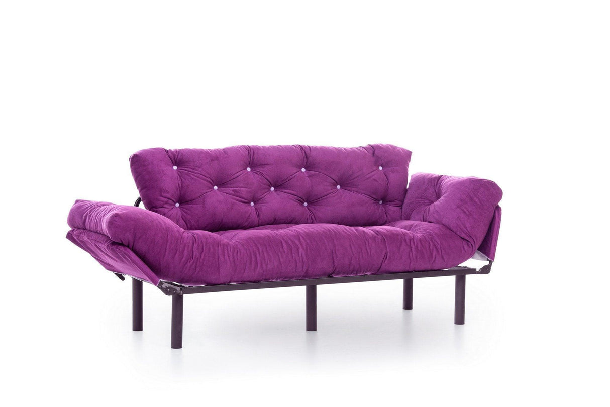 Canapea extensibilă 3 locuri Nitta Triple, Diverse culori, 185x70x85 cm - Mov | SKU: 859FTN1366 | Canapea extensibilă 3 locuri Nitta Triple, 185x70x85 cm, varianta Mov, produs pentru amenajarea locuinței, disponibil online în România la CasaMob