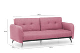 Canapea extensibilă 3 locuri Ron, Diverse culori, 190x65x43 cm - Roz | SKU: 859FTN1367 | Canapea extensibilă 3 locuri Ron, 190x65x43 cm, varianta Roz, produs pentru amenajarea locuinței, disponibil online în România la CasaMob