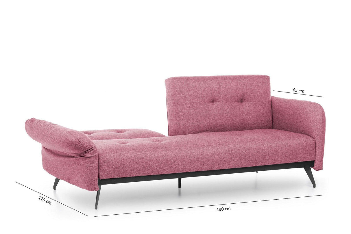 Canapea extensibilă 3 locuri Ron, Diverse culori, 190x65x43 cm - Roz | SKU: 859FTN1367 | Canapea extensibilă 3 locuri Ron, 190x65x43 cm, varianta Roz, produs pentru amenajarea locuinței, disponibil online în România la CasaMob