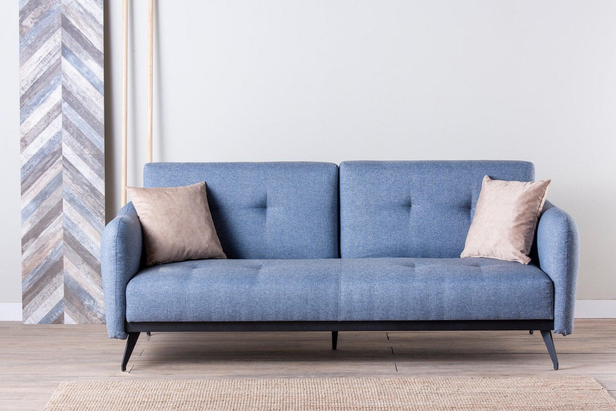 Canapea extensibilă 3 locuri Ron, Diverse culori, 190x65x43 cm - Albastru | SKU: 859FTN1368 | Canapea extensibilă 3 locuri Ron, 190x65x43 cm, varianta Albastru, produs pentru amenajarea locuinței, disponibil online în România la CasaMob