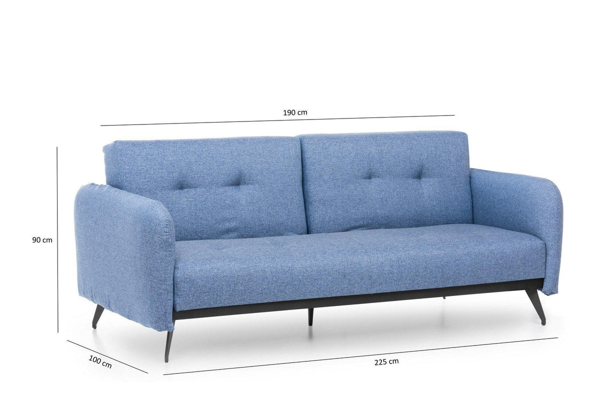 Canapea extensibilă 3 locuri Ron, Diverse culori, 190x65x43 cm - Albastru | SKU: 859FTN1368 | Canapea extensibilă 3 locuri Ron, 190x65x43 cm, varianta Albastru, produs pentru amenajarea locuinței, disponibil online în România la CasaMob