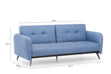 Canapea extensibilă 3 locuri Ron, Diverse culori, 190x65x43 cm - Albastru | SKU: 859FTN1368 | Canapea extensibilă 3 locuri Ron, 190x65x43 cm, varianta Albastru, produs pentru amenajarea locuinței, disponibil online în România la CasaMob