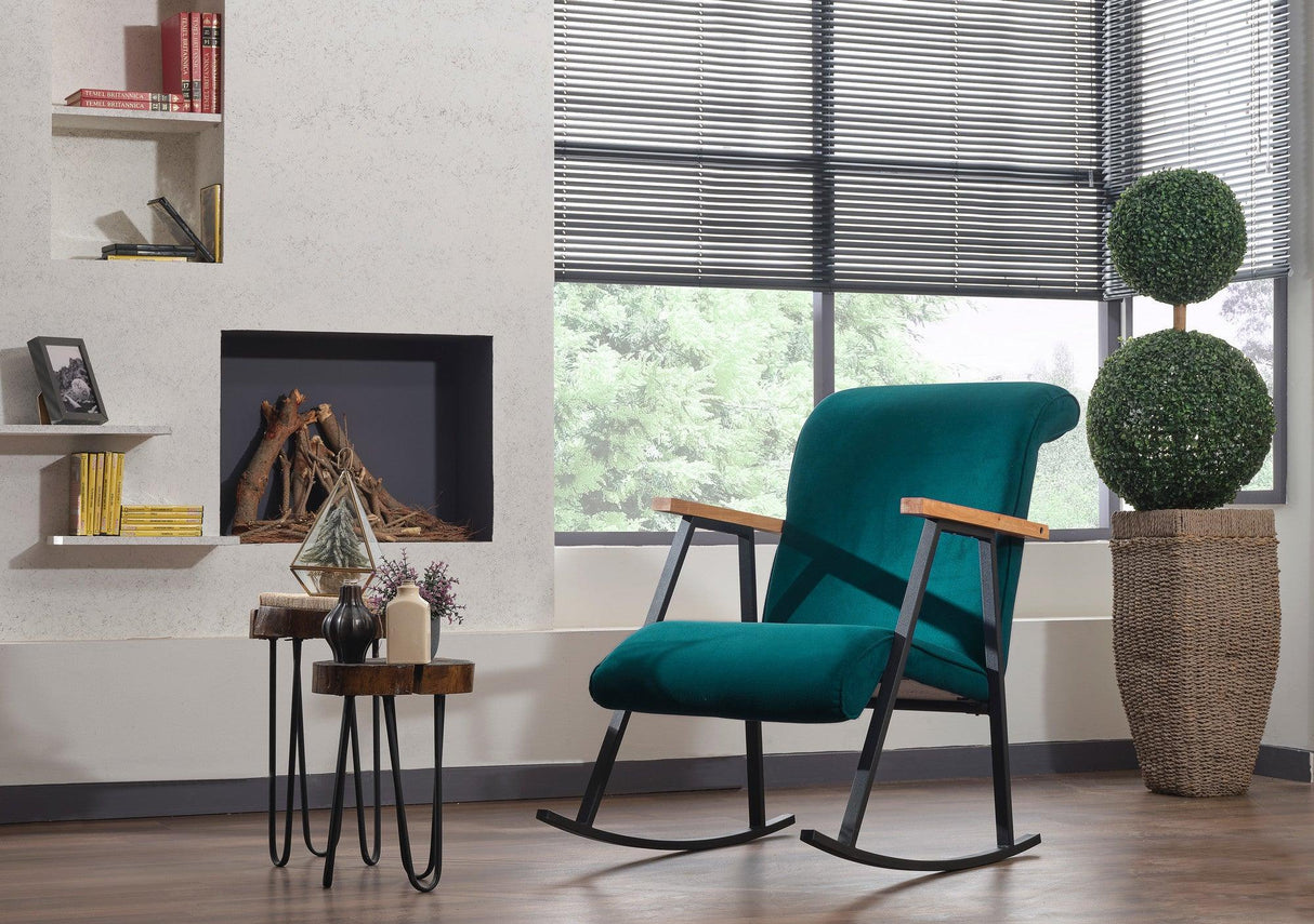 Fotoliu Balansoar Korkut, 55x65x71 cm - Verde, SKU 859FTN1702