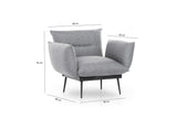 Fotoliu Oasis, 90x80x95 cm - Gri, SKU 859FTN1718