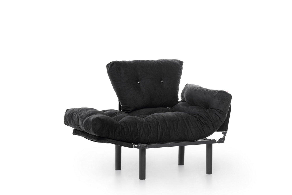 Fotoliu Extensibil Mocca, Negru