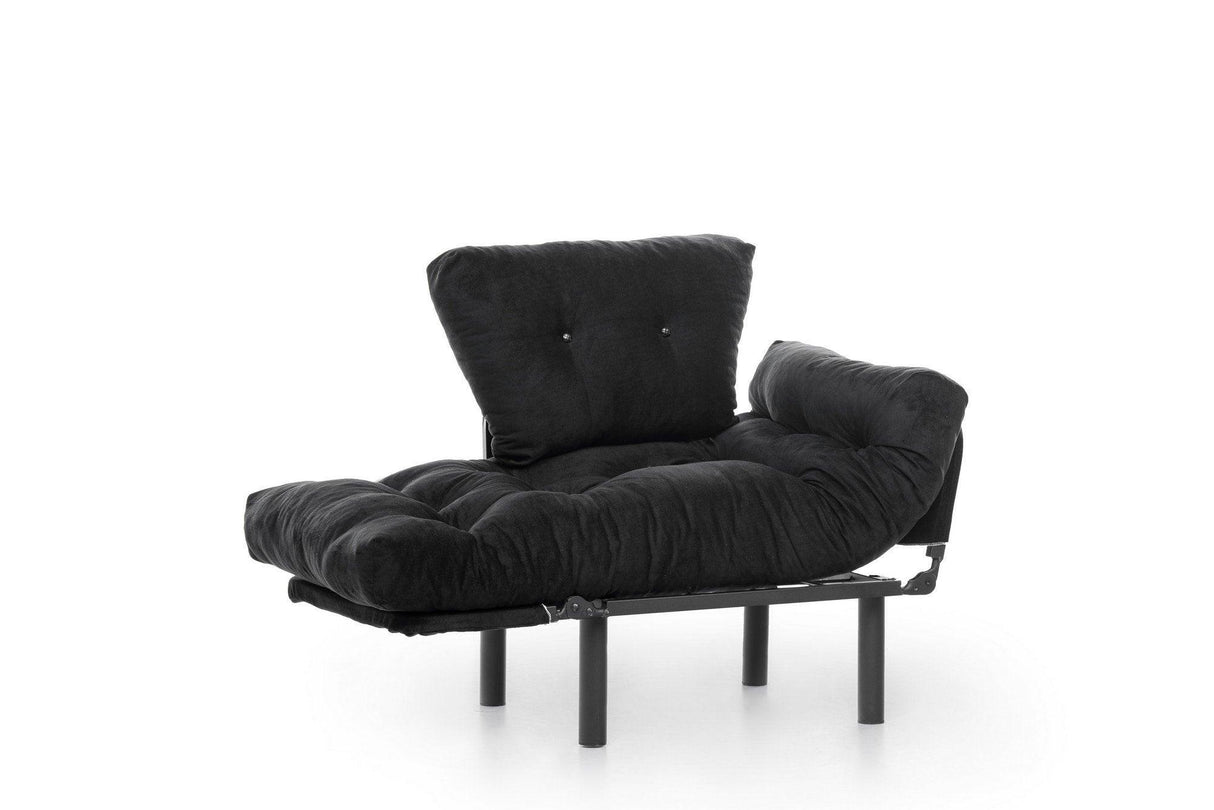 Fotoliu Extensibil Mocca, Negru