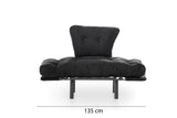 Fotoliu Extensibil Mocca, Negru