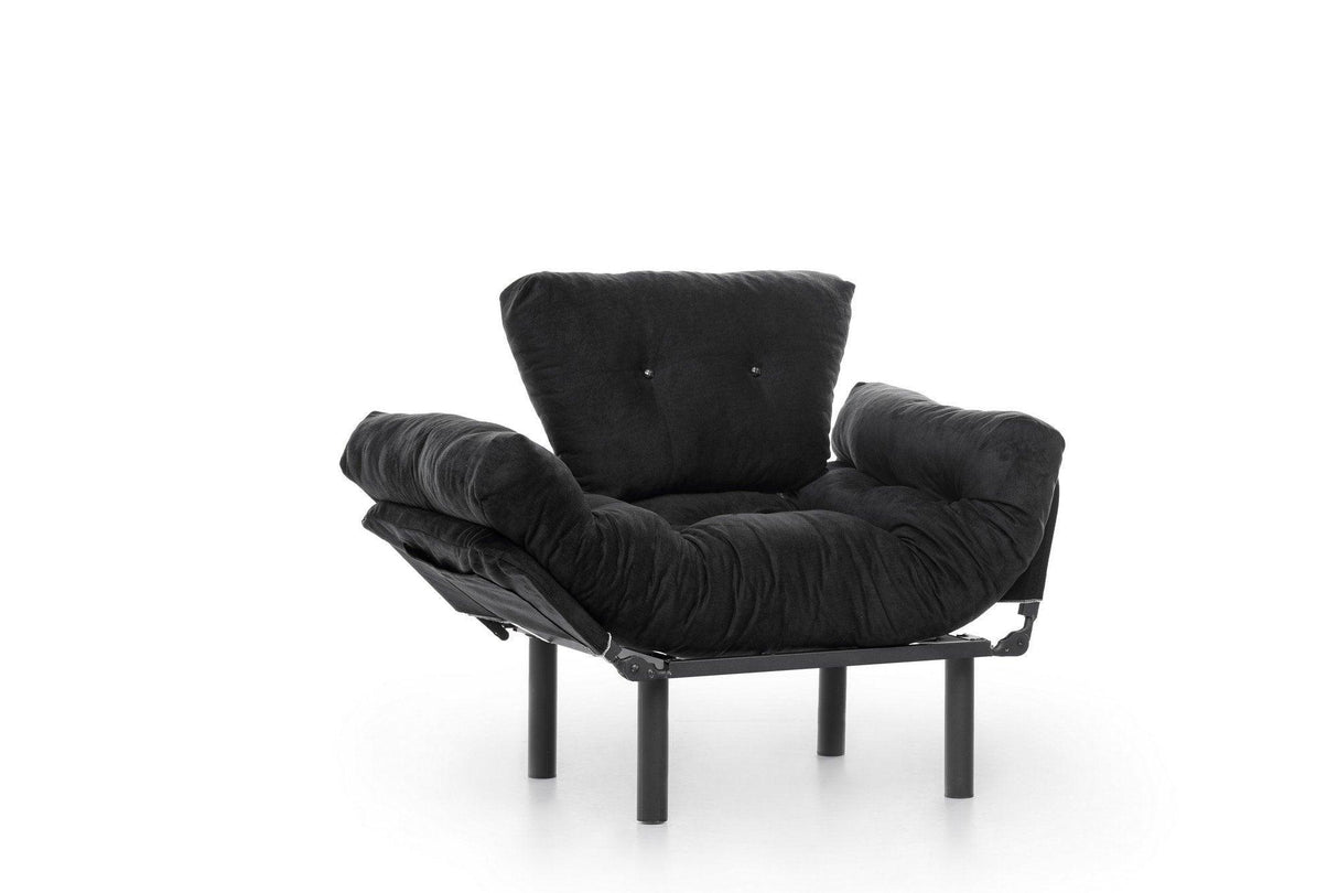 Fotoliu Extensibil Mocca, Negru