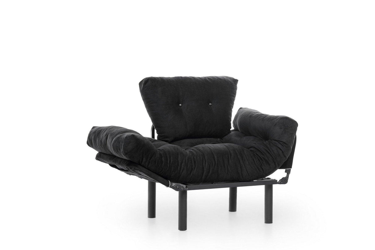 Fotoliu Extensibil Mocca, Negru