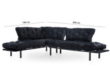 Canapea extensibilă de colț Mocca, interschimbabil, Diverse culori, 147x53x45 cm - Negru | SKU: 859FTN2007 | Canapea extensibilă de colț Mocca, interschimbabil, 147x53x45 cm, varianta Negru, produs pentru amenajarea locuinței, disponibil online în România la CasaMob