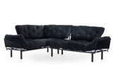 Canapea extensibilă de colț Mocca, interschimbabil, Diverse culori, 147x53x45 cm - Negru | SKU: 859FTN2007 | Canapea extensibilă de colț Mocca, interschimbabil, 147x53x45 cm, varianta Negru, produs pentru amenajarea locuinței, disponibil online în România la CasaMob