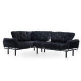 Canapea extensibilă de colț Mocca, interschimbabil, Diverse culori, 147x53x45 cm - Negru | SKU: 859FTN2007 | Canapea extensibilă de colț Mocca, interschimbabil, 147x53x45 cm, varianta Negru, produs pentru amenajarea locuinței, disponibil online în România la CasaMob