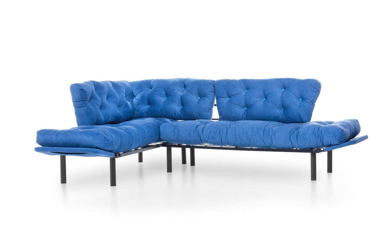 Canapea extensibilă de colț Mocca, interschimbabil, Diverse culori, 147x53x45 cm - Albastru | SKU: 859FTN2008 | Canapea extensibilă de colț Mocca, interschimbabil, 147x53x45 cm, varianta Albastru, produs pentru amenajarea locuinței, disponibil online în România la CasaMob