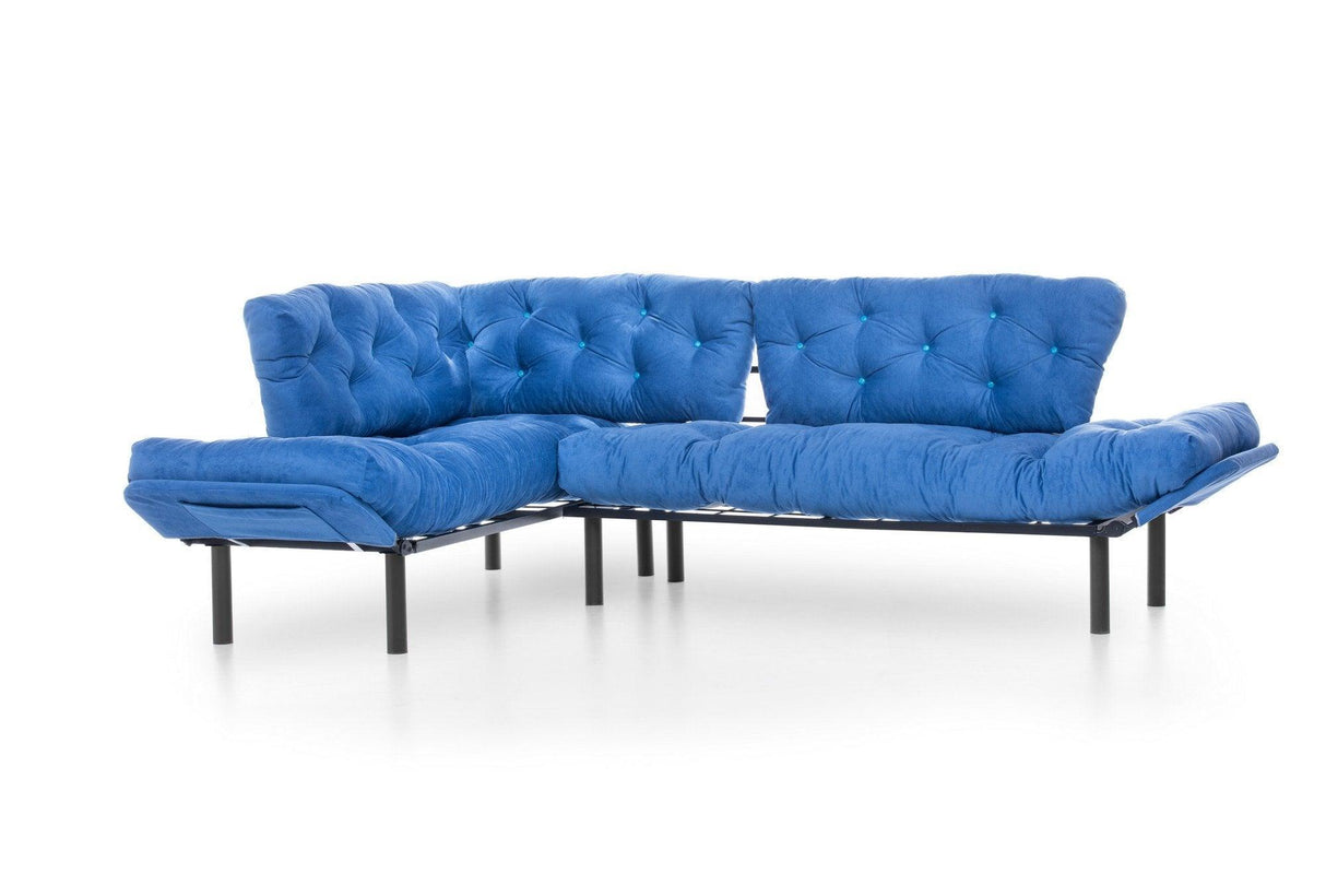 Canapea extensibilă de colț Mocca, interschimbabil, Diverse culori, 147x53x45 cm - Albastru | SKU: 859FTN2008 | Canapea extensibilă de colț Mocca, interschimbabil, 147x53x45 cm, varianta Albastru, produs pentru amenajarea locuinței, disponibil online în România la CasaMob