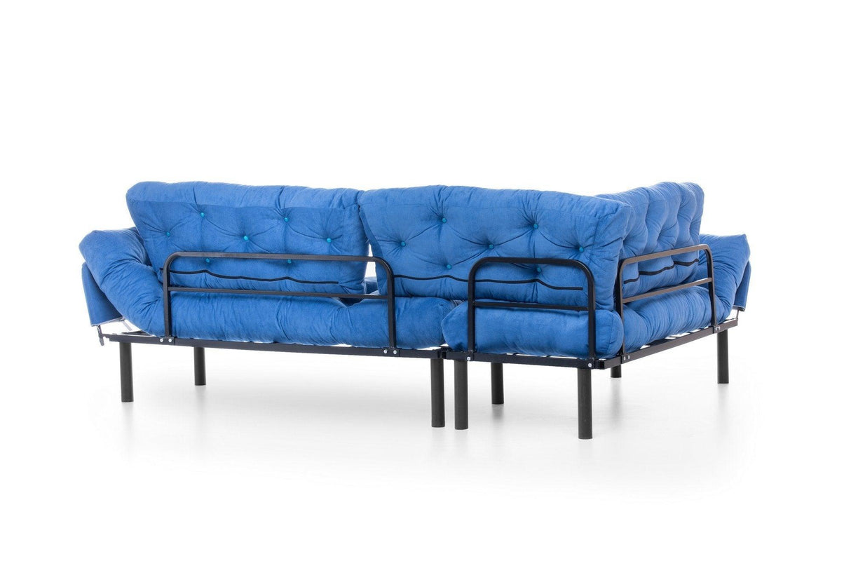 Canapea extensibilă de colț Mocca, interschimbabil, Diverse culori, 147x53x45 cm - Albastru | SKU: 859FTN2008 | Canapea extensibilă de colț Mocca, interschimbabil, 147x53x45 cm, varianta Albastru, produs pentru amenajarea locuinței, disponibil online în România la CasaMob