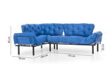 Canapea extensibilă de colț Mocca, interschimbabil, Diverse culori, 147x53x45 cm - Albastru | SKU: 859FTN2008 | Canapea extensibilă de colț Mocca, interschimbabil, 147x53x45 cm, varianta Albastru, produs pentru amenajarea locuinței, disponibil online în România la CasaMob