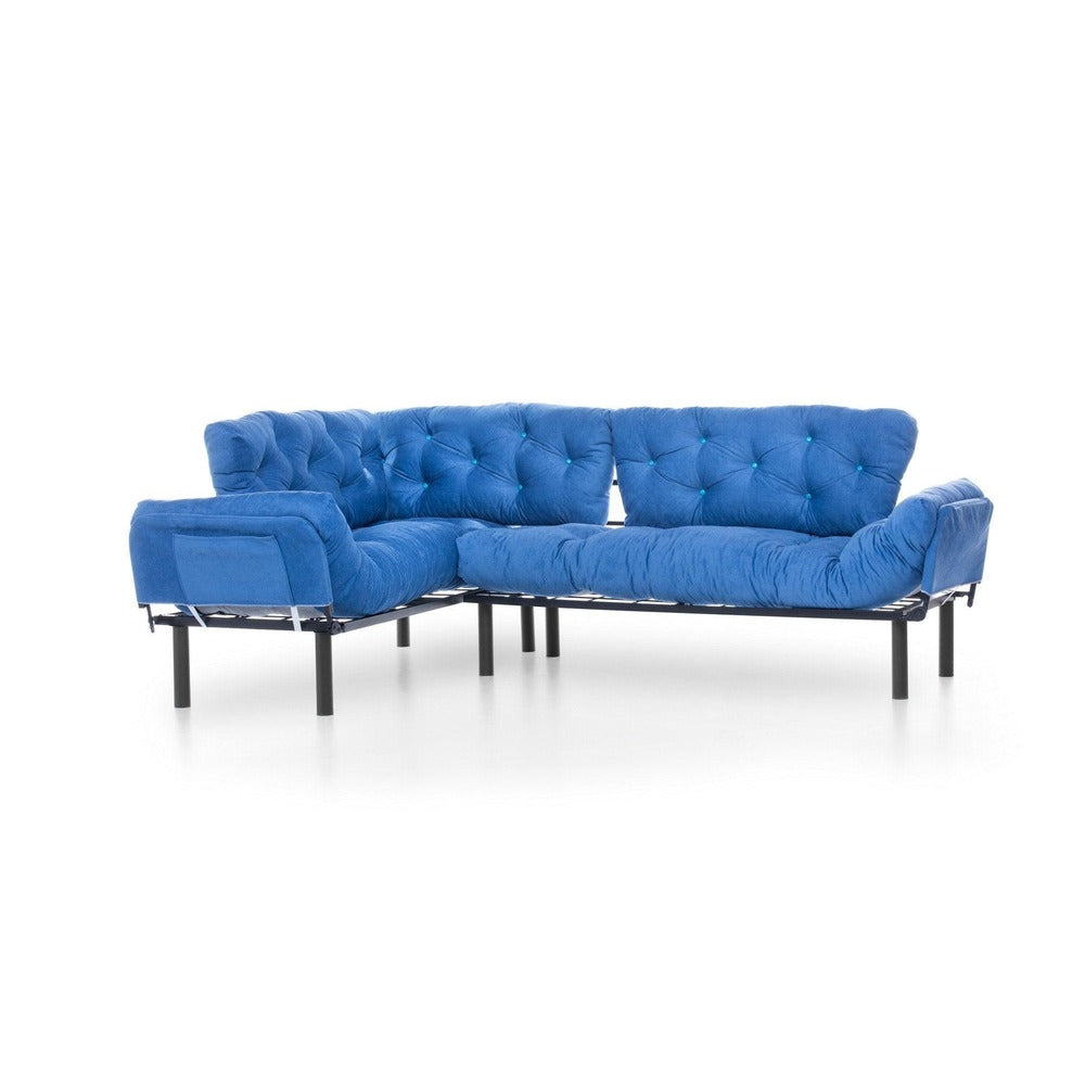 Canapea extensibilă de colț Mocca, interschimbabil, Diverse culori, 147x53x45 cm - Albastru | SKU: 859FTN2008 | Canapea extensibilă de colț Mocca, interschimbabil, 147x53x45 cm, varianta Albastru, produs pentru amenajarea locuinței, disponibil online în România la CasaMob