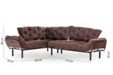 Canapea extensibilă de colț Mocca, interschimbabil, Diverse culori, 147x53x45 cm - Maro | SKU: 859FTN2009 | Canapea extensibilă de colț Mocca, interschimbabil, 147x53x45 cm, varianta Maro, produs pentru amenajarea locuinței, disponibil online în România la CasaMob