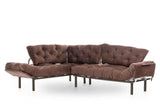 Canapea extensibilă de colț Mocca, interschimbabil, Diverse culori, 147x53x45 cm - Maro | SKU: 859FTN2009 | Canapea extensibilă de colț Mocca, interschimbabil, 147x53x45 cm, varianta Maro, produs pentru amenajarea locuinței, disponibil online în România la CasaMob