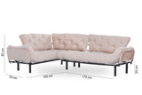 Canapea extensibilă de colț Mocca, interschimbabil, Diverse culori, 147x53x45 cm - Bej | SKU: 859FTN2010 | Canapea extensibilă de colț Mocca, interschimbabil, 147x53x45 cm, varianta Bej, produs pentru amenajarea locuinței, disponibil online în România la CasaMob