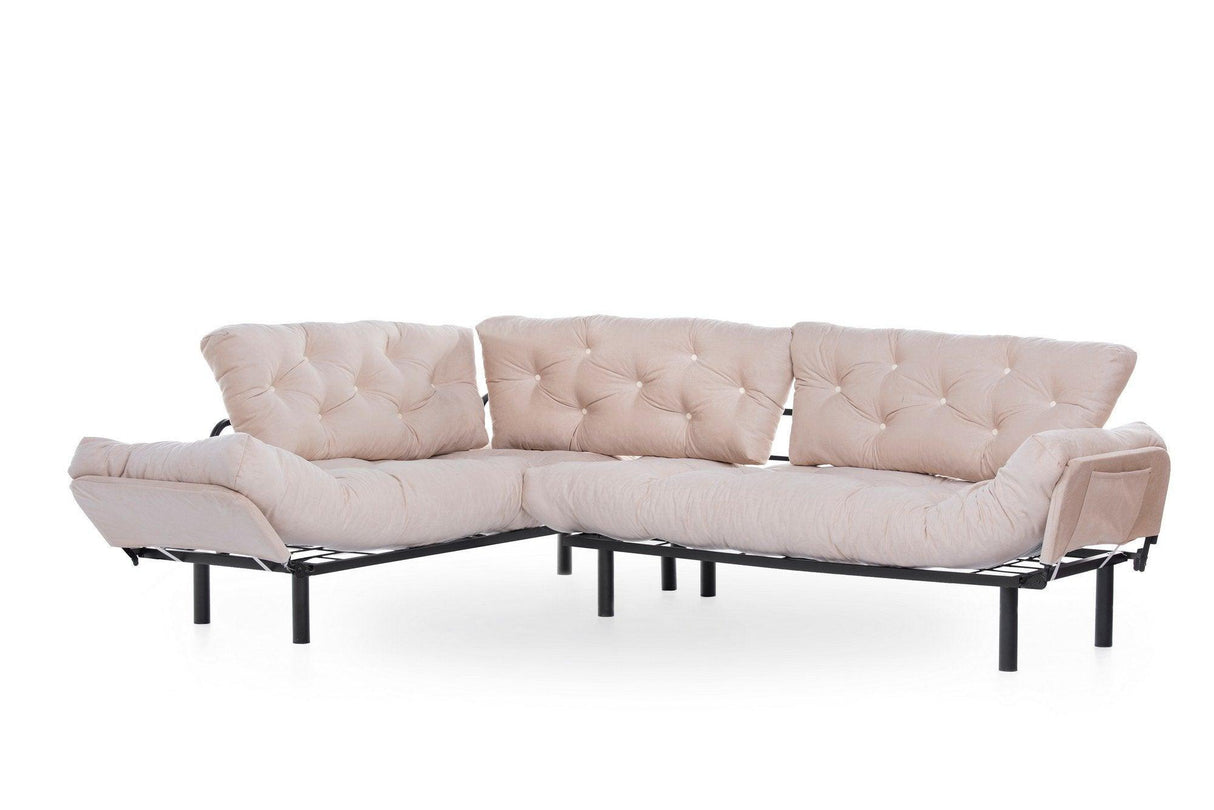 Canapea extensibilă de colț Mocca, interschimbabil, Diverse culori, 147x53x45 cm - Bej | SKU: 859FTN2010 | Canapea extensibilă de colț Mocca, interschimbabil, 147x53x45 cm, varianta Bej, produs pentru amenajarea locuinței, disponibil online în România la CasaMob