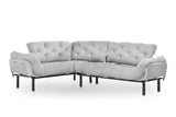 Canapea extensibilă de colț Mocca, interschimbabil, Diverse culori, 147x53x45 cm - Gri deschis | SKU: 859FTN2012 | Canapea extensibilă de colț Mocca, interschimbabil, 147x53x45 cm, varianta Gri deschis, produs pentru amenajarea locuinței, disponibil online în România la CasaMob