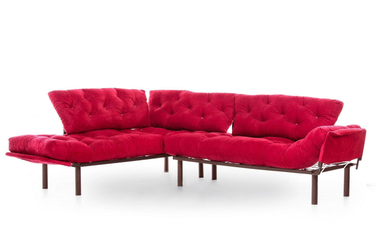 Canapea extensibilă de colț Mocca, interschimbabil, Diverse culori, 147x53x45 cm - Roșu | SKU: 859FTN2013 | Canapea extensibilă de colț Mocca, interschimbabil, 147x53x45 cm, varianta Roșu, produs pentru amenajarea locuinței, disponibil online în România la CasaMob