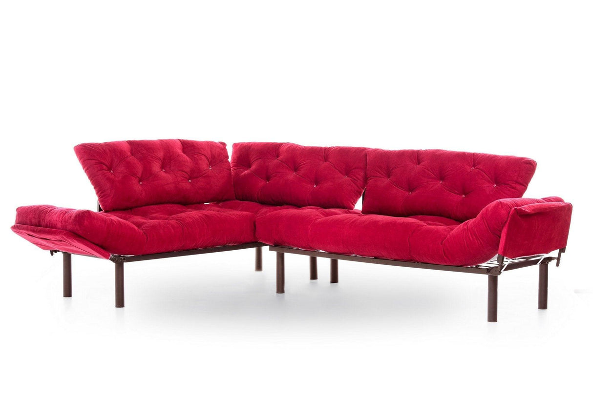Canapea extensibilă de colț Mocca, interschimbabil, Diverse culori, 147x53x45 cm - Roșu | SKU: 859FTN2013 | Canapea extensibilă de colț Mocca, interschimbabil, 147x53x45 cm, varianta Roșu, produs pentru amenajarea locuinței, disponibil online în România la CasaMob