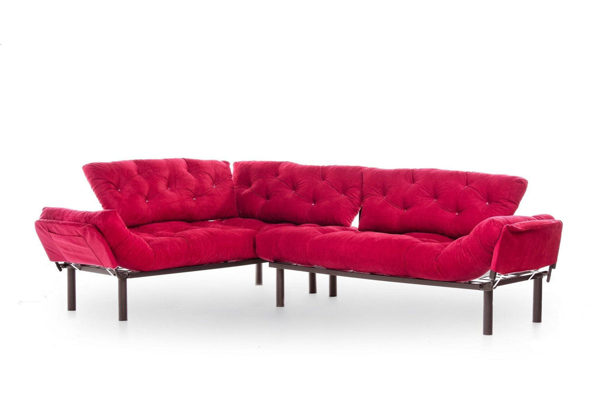 Canapea extensibilă de colț Mocca, interschimbabil, Diverse culori, 147x53x45 cm - Roșu | SKU: 859FTN2013 | Canapea extensibilă de colț Mocca, interschimbabil, 147x53x45 cm, varianta Roșu, produs pentru amenajarea locuinței, disponibil online în România la CasaMob