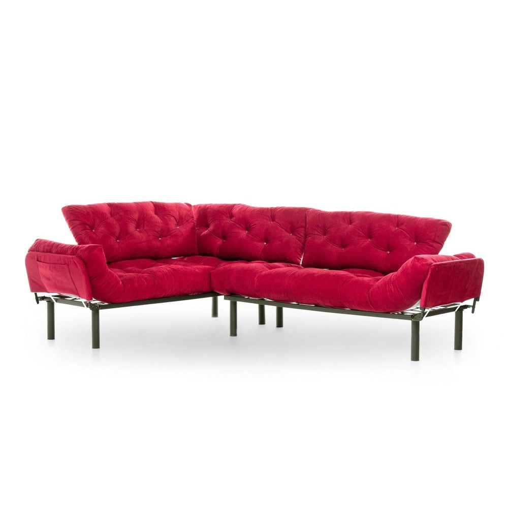 Canapea extensibilă de colț Mocca, interschimbabil, Diverse culori, 147x53x45 cm - Roșu | SKU: 859FTN2013 | Canapea extensibilă de colț Mocca, interschimbabil, 147x53x45 cm, varianta Roșu, produs pentru amenajarea locuinței, disponibil online în România la CasaMob