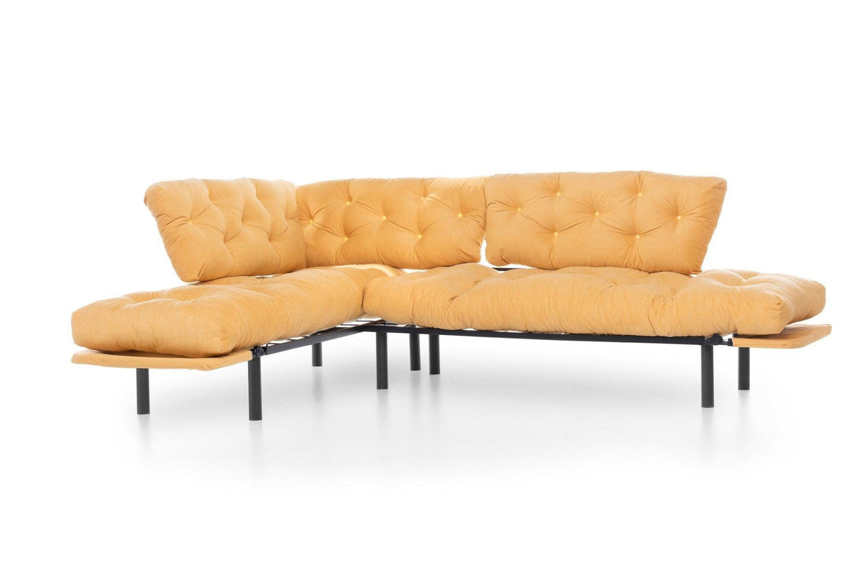 Canapea extensibilă de colț Mocca, interschimbabil, Diverse culori, 147x53x45 cm - Galben | SKU: 859FTN2014 | Canapea extensibilă de colț Mocca, interschimbabil, 147x53x45 cm, varianta Galben, produs pentru amenajarea locuinței, disponibil online în România la CasaMob