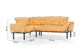 Canapea extensibilă de colț Mocca, interschimbabil, Diverse culori, 147x53x45 cm - Galben | SKU: 859FTN2014 | Canapea extensibilă de colț Mocca, interschimbabil, 147x53x45 cm, varianta Galben, produs pentru amenajarea locuinței, disponibil online în România la CasaMob