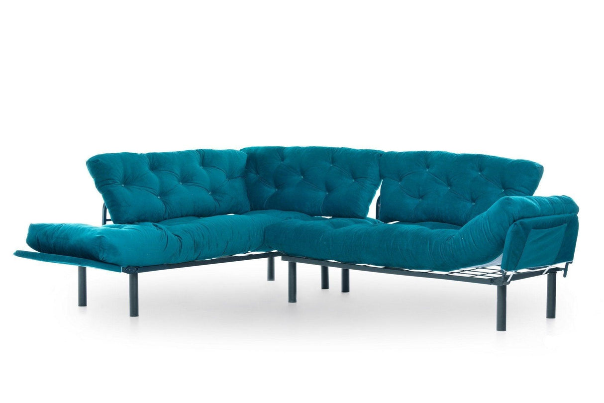 Canapea extensibilă de colț Mocca, interschimbabil, Diverse culori, 147x53x45 cm - Verde | SKU: 859FTN2015 | Canapea extensibilă de colț Mocca, interschimbabil, 147x53x45 cm, varianta Verde, produs pentru amenajarea locuinței, disponibil online în România la CasaMob