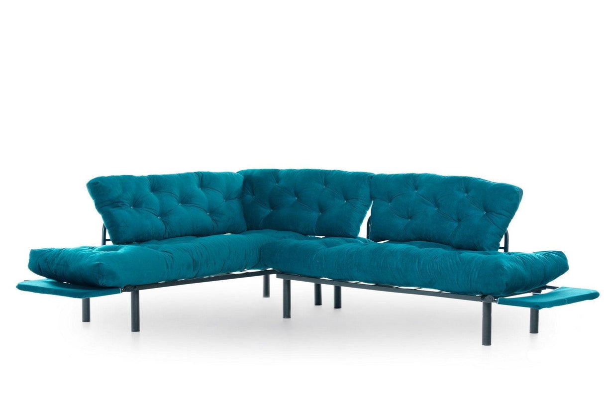 Canapea extensibilă de colț Mocca, interschimbabil, Diverse culori, 147x53x45 cm - Verde | SKU: 859FTN2015 | Canapea extensibilă de colț Mocca, interschimbabil, 147x53x45 cm, varianta Verde, produs pentru amenajarea locuinței, disponibil online în România la CasaMob